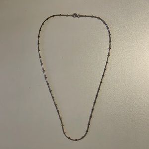 Gold balls and silver chain necklace. Perfect condition.